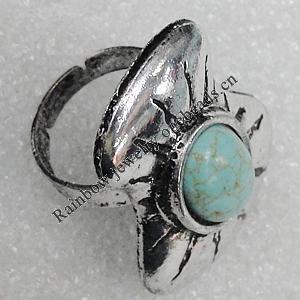 Alloy Ring, 37x27mm, Sold by Group