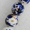 Ceramics Beads, Round 14mm Hole:2mm, Sold by Bag