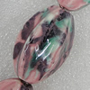 Ceramics Beads, Fluted Oval 38x27mm Hole:3.5mm, Sold by Bag