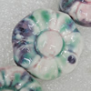 Ceramics Beads, Flower 34mm Hole:3mm, Sold by Bag