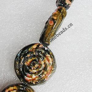 Ceramics Beads, Flat Round 32mm Hole:2.5mm, Sold by Bag