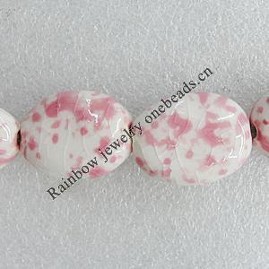 Ceramics Beads, Nugget 30x23mm Hole:2mm, Sold by Bag