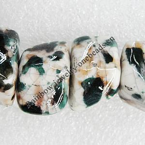 Ceramics Beads, 22x15mm Hole:2mm, Sold by Bag