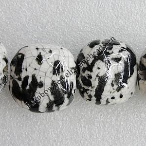 Ceramics Beads, 30x30mm Hole:3.5mm, Sold by Bag