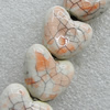 Ceramics Beads, Heart 24x21mm Hole:3mm, Sold by Bag