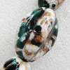 Ceramics Beads, Fluted Oval 30x18mm Hole:3mm, Sold by Bag