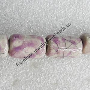 Ceramics Beads, Column 20x12mm Hole:2mm, Sold by Bag