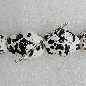 Ceramics Beads, 30x25mm Hole:4.5mm, Sold by Bag