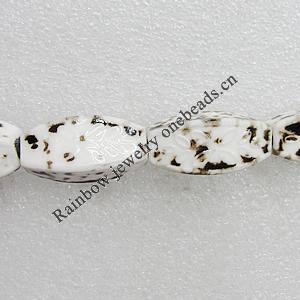 Ceramics Beads, Faceted 30x13mm Hole:3mm, Sold by Bag