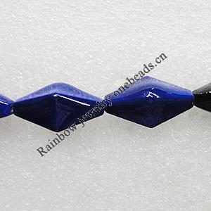 Ceramics Beads, Diamond 27x13mm Hole:2mm, Sold by Bag