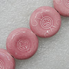 Ceramics Beads, Flat Round 23mm Hole:3.5mm, Sold by Bag