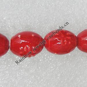 Ceramics Beads, Oval 18x14mm Hole:2mm, Sold by Bag