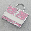 Zinc Alloy Enamel Pendants, Bag 26x24mm Hole:7.5x5.5mm, Sold by PC