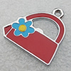 Zinc Alloy Enamel Pendants, Bag 22x22mm Hole:2mm, Sold by PC