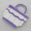 Zinc Alloy Enamel Pendants, Bag 21x20mm Hole:6x4mm, Sold by PC