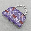 Zinc Alloy Enamel Pendants, Bag 19x21mm Hole:7.5x4.5mm, Sold by PC