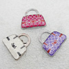 Zinc Alloy Enamel Pendants, Mix Color, Bag 19x21mm Hole:7.5x4.5mm, Sold by Group