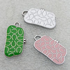 Zinc Alloy Enamel Pendants, Mix Color, Bag 29x16mm Hole:2mm, Sold by Group