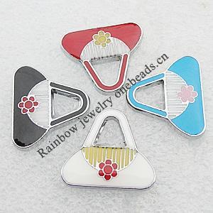 Zinc Alloy Enamel Pendants, Mix Color, Bag 22x19mm, Sold by Group