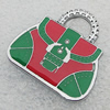 Zinc Alloy Enamel Pendants, Bag 24x25mm Hole:7x4.5mm, Sold by PC