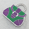 Zinc Alloy Enamel Pendants, Bag 24x25mm Hole:7x4.5mm, Sold by PC