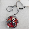 Zinc Alloy keyring Jewelry Chains, 35mm, Length Approx:9cm, Sold by Dozen