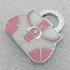 Zinc Alloy Enamel Pendants, Bag 24x25mm Hole:7x4.5mm, Sold by PC