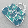 Zinc Alloy Enamel Pendants, Bag 24x25mm Hole:7x4.5mm, Sold by PC