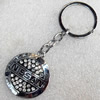 Zinc Alloy keyring Jewelry Chains, 34mm, Length Approx:9cm, Sold by Dozen