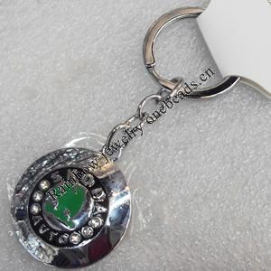 Zinc Alloy keyring Jewelry Chains, 34mm, Length Approx:9cm, Sold by Dozen