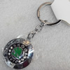 Zinc Alloy keyring Jewelry Chains, 34mm, Length Approx:9cm, Sold by Dozen