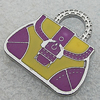 Zinc Alloy Enamel Pendants, Bag 24x25mm Hole:7x4.5mm, Sold by PC