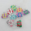 Zinc Alloy Enamel Pendants, Mix Color, Bag 24x25mm Hole:7x4.5mm, Sold by Group