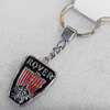 Zinc Alloy keyring Jewelry Chains, 27x40mm, Length Approx:10cm, Sold by Dozen