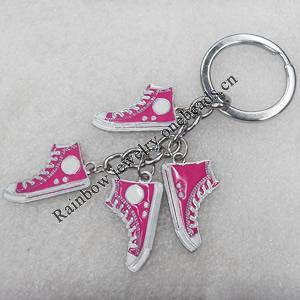 Zinc Alloy keyring Jewelry Chains, 31x17mm, Length Approx:9.5cm, Sold by Dozen