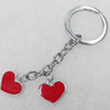 Zinc Alloy keyring Jewelry Chains, 19x18mm, Length Approx:8.5cm, Sold by Dozen