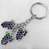 Zinc Alloy keyring Jewelry Chains, 20x26mm, Length Approx:9.5cm, Sold by Dozen