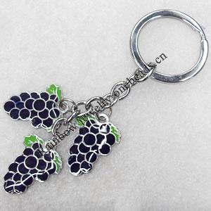 Zinc Alloy keyring Jewelry Chains, 20x26mm, Length Approx:9.5cm, Sold by Dozen
