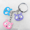 Zinc Alloy keyring Jewelry Chains, 27x24mm, Length Approx:10cm, Sold by Dozen