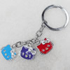 Zinc Alloy keyring Jewelry Chains, 19x18mm, Length Approx:9.5cm, Sold by Dozen