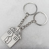 Zinc Alloy keyring Jewelry Chains, 35x45mm, Length Approx:9cm, Sold by Dozen