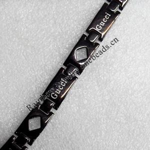 Stainless Steel Bracelet, wideth:12mm, Sold per 7.8-inch Strand