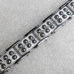 Stainless Steel Bracelet, wideth:15mm, Sold per 7.8-inch Strand