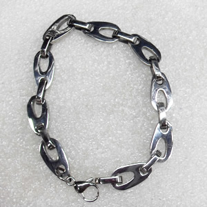 Stainless Steel Bracelet, wideth:10mm, Sold per 7.8-inch Strand