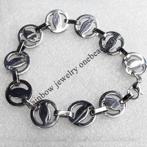 Stainless Steel Bracelet, wideth:16mm, Sold per 7.8-inch Strand