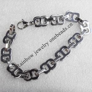 Stainless Steel Bracelet, wideth:10mm, Sold per 7.8-inch Strand