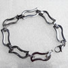 Stainless Steel Bracelet, wideth:11mm, Sold per 7.8-inch Strand