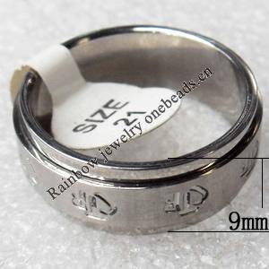 Stainless Steel Rings, wideth:9mm, Sold by PC