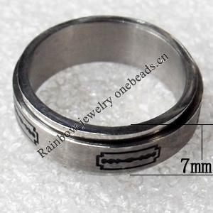 Stainless Steel Rings, wideth:7mm, Sold by PC