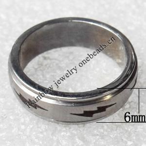 Stainless Steel Rings, wideth:6mm, Sold by PC